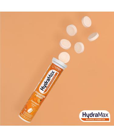 Upsa Hydramax Boost Electrolyte Supplements 16 Count - Natural Orange Flavor 4 Electrolytes Plus Vitamin C & B3 - Buy Online on GoSupps.com