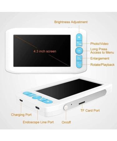 KouRy Ear Wax Removal Camera - 4.3" Screen 6 LED Adjustable Lighting Smart Visual Ear Cleaner & Otoscope for Home Use - Ear Infection Detector & Wax Remover Tool Kit - Buy Online on GoSupps.com