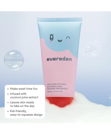 Evereden Kids Cloud Face Wash: Tropical Sorbet 3.4 fl oz | Adorable Terry Spa & Makeup Headband | Creamy & Fun Skin Care for Kids | Easy-to-Use Face Wash | Non-toxic Skin Care - Buy Online on GoSupps.com