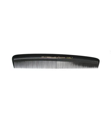 HERCULES S GEMANN - 623-394 Men's Pocket Comb | Men's Comb with Coarse and Fine Tooth Pitch | For Styling Men's Hairstyles | Size: 7 Inches black 7 Zoll