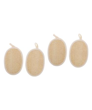 FRCOLOR 4 Pcs Loofah Bath Ball Facial Scrubber Body Scrubber Exfoliator Natural Sponge Hand Loofah Sponge Mens Face Scrubber Bath Towel Body Loofah Para Bath Wipe Tub Cotton Man