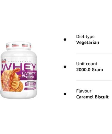 Medi-Evil Nutrition Whey Dynamic Protein Caramel Biscuit Flavour 2kg 66 Servings Whey Protein Powder for Muscle Growth Vegetarian Caramel Biscuit 66 Servings (Pack of 1) - Buy Online on GoSupps.com