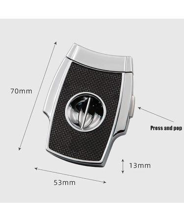 Cigar Cutter Accessories Cigar Portable V-Shaped Cigar Cigar Scissors Stainless Steel Carbon Fiber V-Shaped Blade Black - Buy Online on GoSupps.com