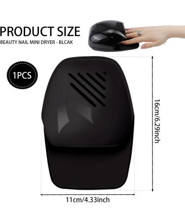 Portable Nail Dryer Portable Nail Fan Dryer Cooling Fan Nail Polish Quick Dryer for Normal Nail Polish Suitable e for Household and Salon (Black) - Buy Online on GoSupps.com