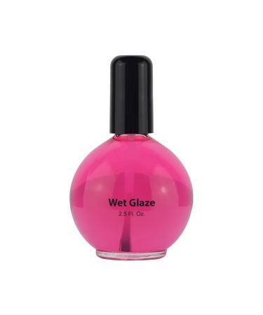 Pro Nail Wet Glaze - Clear Quick Top Coat Dry Nail Polish Professional salon size. 2.5 Oz