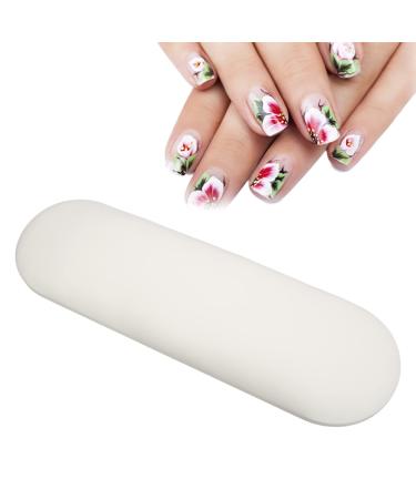 Nail art hand cushion soft PU leather easy to clean manicure armrest cushion for nail art equipment make-up cosmetic tools-white