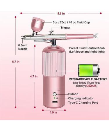 Echwave Airbrush Set Cordless Handheld Airbrush Compressor Professional Cordless Automatic Airbrush Gun for Nail Art Makeup A Pink - Buy Online on GoSupps.com