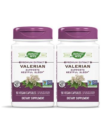 Nature's Way Valerian 08% Valerenic Acids Non-GMO Project Verified Gluten Free 90 VCaps (Pack of 2) 90 Count (Pack of 1) - Buy Online on GoSupps.com