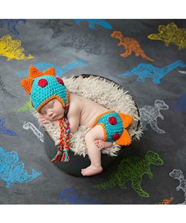 Handmade Crocheted Baby Dinosaur Outfit | Newborn Photography Props | Infant Knitted Photo Prop (1-12 months) - Buy Online on GoSupps.com