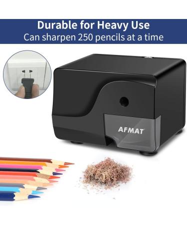 AFMAT Electric Pencil Sharpener  Heavy Duty Pencil Sharpeners  Colored Pencil Sharpner for 6-8mm Pencils  Fast Sharpen in 3-5s  3 Sharpness Setting  Sharpen 10000 Times for School/Classroom/Teachers Black - Buy Online on GoSupps.com