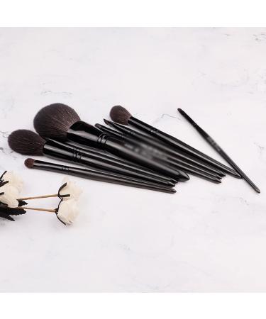 Pearlescent Black Series Cosmetic Brush Set - 10 Portable Makeup Tools for Beginners | International Shipping - Buy Online on GoSupps.com