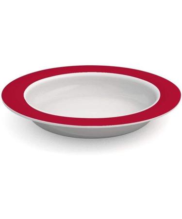 Ornamin 20 cm Red Melamine Plate with Sloped Base (Model 902) | Non-Slip Eating Aid Plate Guard - Buy Online on GoSupps.com