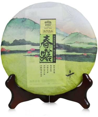 Lao Tong Zhi Haiwan G teau de th Puerh cru de printemps Chun Lu Sheng Th Puer 400g - Buy Online on GoSupps.com