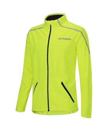 Airtracks cycling jacket women Thermo AIR TECH - running jacket - windproof - WATER-REPELLENT - reflectors L Neon