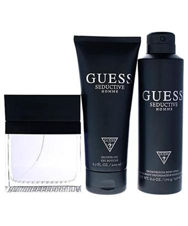 GUESS Factory Seductive 3 Pc Gift Set 3.4oz EDT Spray 6oz Deodorizing Body Spray 6.7oz Shower Gel GIFTSET - Buy Online on GoSupps.com