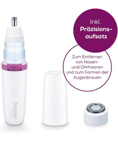 Beurer HL 16 Facial Razors - Electric Hair Remover for Women | Remove Facial Nose & Ear Hair Shape Eyebrows | Quick & Easy On-the-Go - Buy Online on GoSupps.com