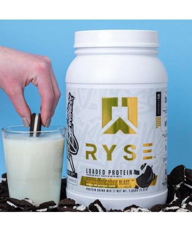 Ryse Core Series Loaded Protein | 25 Grams of Protein Per Serving | Whey Isolate & Whey Concentrate Protein Powder with Added MCTs & Fibre | 2LB 27 Servings (Chocolate Cookie Blast) Cinnamon Toast - Buy Online on GoSupps.com