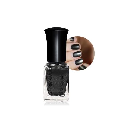 Metal Nail Polish Black Chrome Nail Polishes 60S Quick Dry Nail Varnish Metallic Effect Nail Art Polish Long Lasting No Need Cure Nail Manicure DIT at Home (6ml) TJ007 6 ml (Pack of 1)