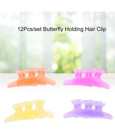 Non-Slip Clear Butterfly Hair Clamps - 12Pcs Hair Claw Clips for Secure Styling - Buy Online on GoSupps.com