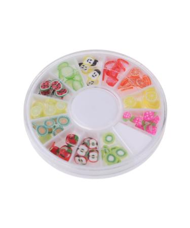 minkissy Nail Art Decor 12 Fruit Decor Nail Art Decoration Nails Decoration Polymer Clay Slices for Nail Manicure Tool Nail Beauty Accessories Manicure Tools Decorate Boxed Soft Pottery