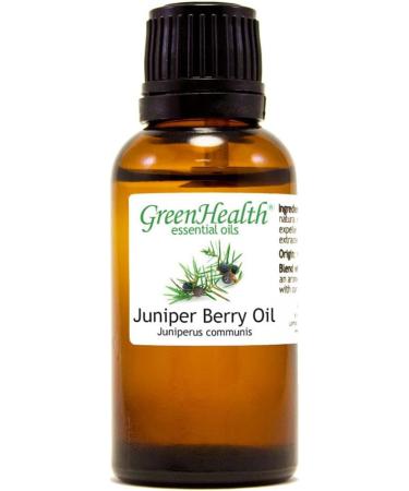 Juniper Berry Essential Oil 1 fl oz (30 ml) Glass Bottle 100% Pure GreenHealth - Buy Online on GoSupps.com