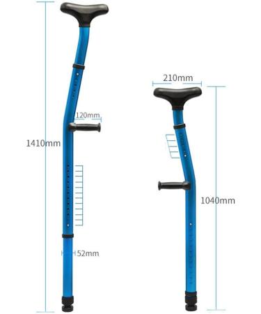 Adjustable Folding Metal Walking Cane Elbow Crutches Ergonomic Underarm Fracture Height Anti-Slip Disabled Stick Arm Single-Turn Thickened Hard Aluminum Alloy Increased Anti-Slip Innovate - Buy Online on GoSupps.com