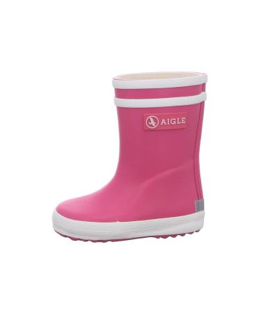 Aigle Unisex Kid's Baby Flac Wellington Boots 4.5 UK Child Pink Rose New 001