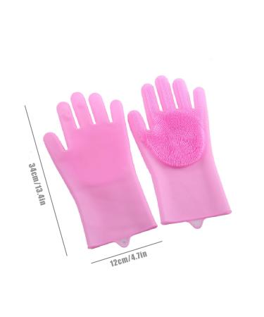 Jitnga Silicone Scrubbing Gloves - Reusable Pink Kitchen Cleaning Gloves for International Shipping - Buy Online on GoSupps.com