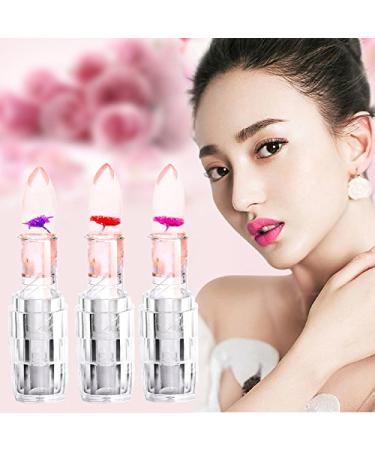 ACAMPTAR Flower Crystal Jelly Lipstick - Temperature Change Color Lip Balm Waterproof Red Lipstick | International Shipping - Buy Online on GoSupps.com