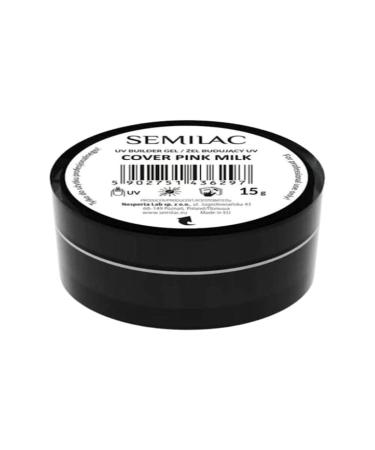 Semilac Pink Milk Nail structure for hard and strong nails & extension gel - perfect for nail construction and nail art not damaging 15 g