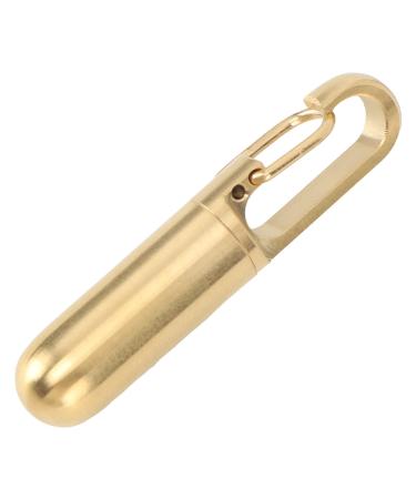 Pill Box Stainless Steel Vitamin Holder with Keychain Waterproof Small Medicine Organizer for Outdoor Travel Camping