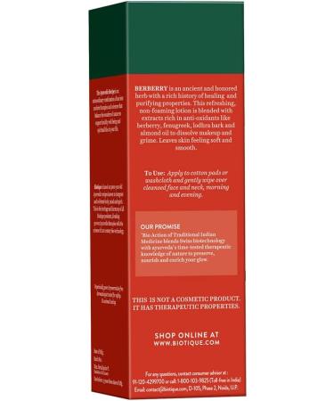Biotique Berberry Refreshing Cleansing Lotion for All Skin Types - Buy Online on GoSupps.com