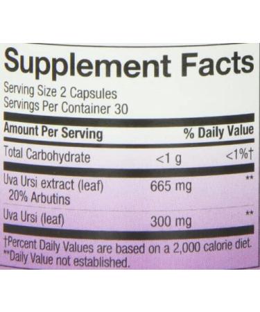 Nature's Way Uva Ursi Extract 666mg - 60 Capsules - Buy Online on GoSupps.com