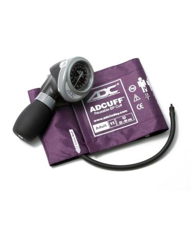 ADC aneroides hand-held ADC blood pressure measuring device Diagnostix 703 for professional use with ADCuff blood pressure cuff made of nylon adults purple