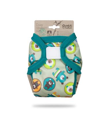 Petit lulu size 1 powers overstated (2-6 kg) |Velcro |Newborn diaper overpotes |Baby diaper pants |Washable & waterproof |Tower diapers for newborns |Made in EU (Flying Bears)