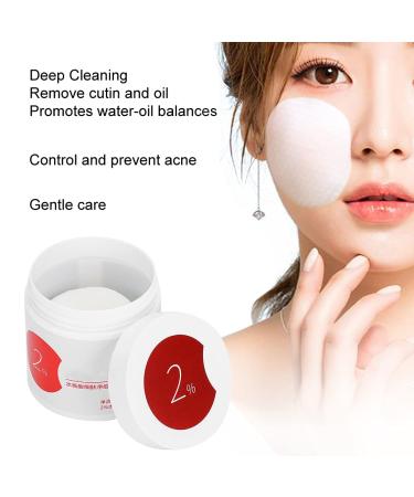 60pcs Salicylic Acid Cotton Pads for Acne Removal & Pore Shrinking - Face Cleansing & Blackhead Repair - Buy Online on GoSupps.com