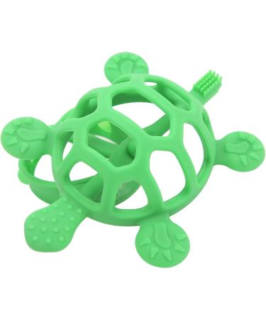 Alomejor Baby Teething Toy - Silicone Food Grade Cartoon Turtle Teether for Babies - Safe & Fun Green Design - Buy Online on GoSupps.com