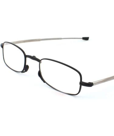 Cokobin Foldable Reading Glasses | Stainless Steel Anti-Blue Light | Mini Reading Aid for Men & Women | Hard Shell Case | Black +1.0 - Buy Online on GoSupps.com