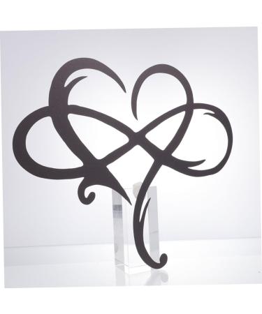 Ciieeo House Ornaments 1pc Iron Pendant Home Decorations Heart Decorations Hanging Metal Home Pendant Hollow Wall Decals 40x35cm Black - Buy Online on GoSupps.com