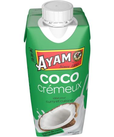AYAM Coconut Cream | 100% Natural Ingredients | 99% Coconut | Boosted with Coconut Water | High Quality | Plant Milk | Lactose Free | Gluten Free | Convenient Pack - 330ml - Buy Online on GoSupps.com