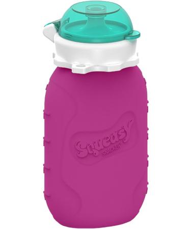 Squeasy Gear Squeasy Snacker 6 Oz - Purple | Reusable Silicone Squeeze Snack Pouch for Kids | Eco-Friendly & BPA-Free - Buy Online on GoSupps.com
