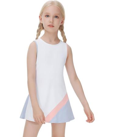 JACK SMITH Youth Girls Tennis Dress with Shorts Pockets - White, Size 6 Years - Buy Online on GoSupps.com