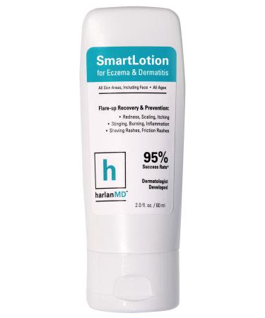SmartLotion Cream for Dermatitis & Eczema Treatment Prebiotic Formula 2 Fl Oz (Pack of 1) White