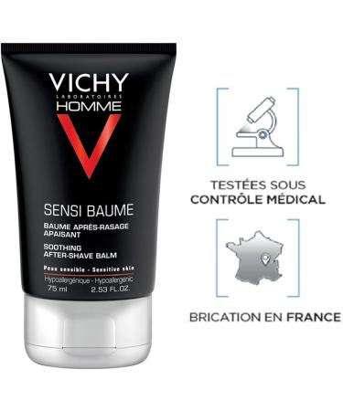 Vichy Homme Sensi Baume Soothing After-shave Balm - Buy Online on GoSupps.com