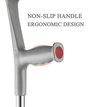 Lightweight Forearm Crutches Height Adjustable Arm Cuff Crutch Ergonomic Design Comfortable on Wrist Non Skid Adult Walking Crutches Surprise Gift - Buy Online on GoSupps.com