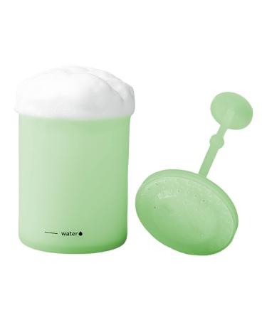 Foam Maker for Face Wash Manual Bubble Foamer Quick Foam Ergonomic Facial Cleansing Tool Skincare Cleanser Foam Maker for Travel Household Green
