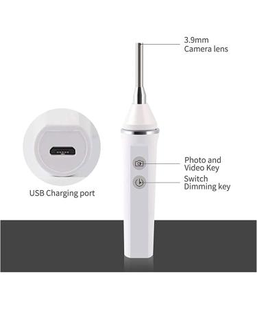 KouRy Ear Wax Removal Endoscope Earwax Remover Tool Ear Camera 1080P FHD Wireless Ear Otoscope with 6 LED Lights Ear Scope with Ear Wax Cleaner Tool (White) - Buy Online on GoSupps.com