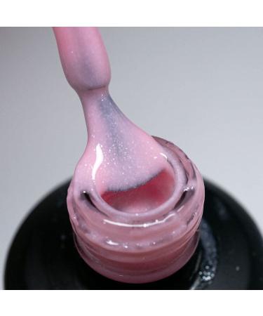 IN.HYPE Shimmer Rubber Base Coat - Diamond Pink with Silver Shimmer - Buy Online on GoSupps.com