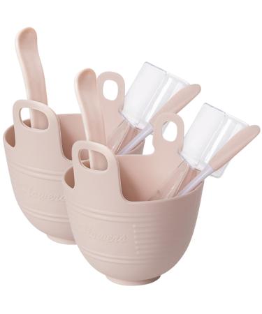 MAGICLULU 2 Sets Facial Bowl DIY Mixing Bowl Skin Care Kit Skincare Tools for Hair Dye Mixing Bowls Facial Tools DIY Bowl Skin Care Tools Silicone Care Kit Abs Makeup Tools