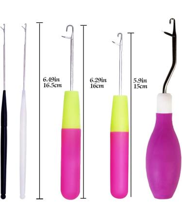 Latch Hook Crochet Needle Set - 5 Pieces Different Sizes for Carpet Making and Dreadlocks - Buy Online on GoSupps.com